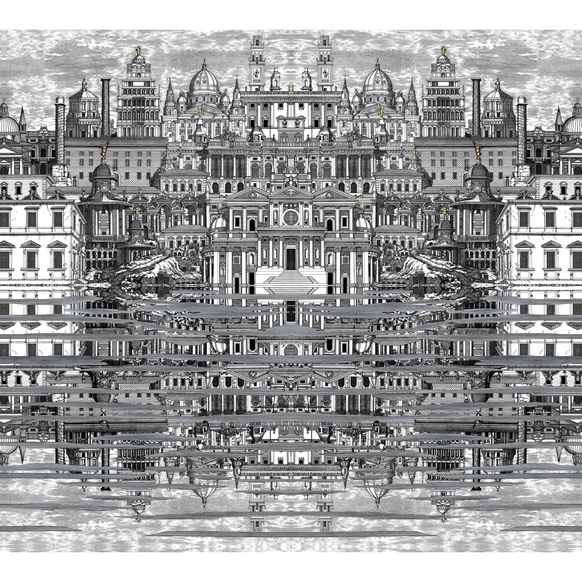 Riflesso Wallpaper 20040 By Cole Son In Black White